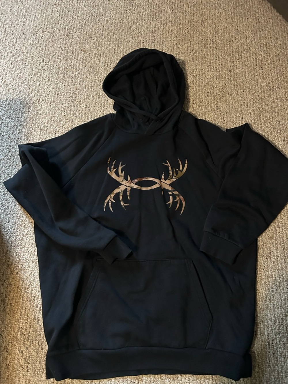 Under Armour Black Hoodie with Camo Logo
